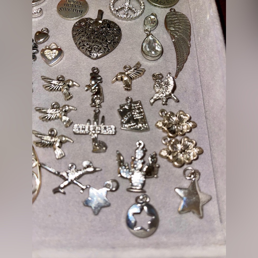 Bundle of 34 Silver Tone Charms. - Picture 4 of 9